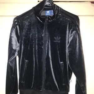 Adidas navy blue velvet sweater